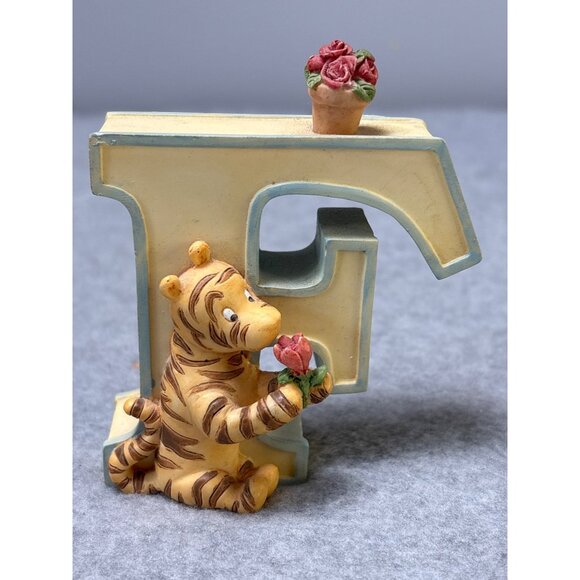 Disney Classic Pooh Tiger Letter F Figurine by Michel Co. - Picture 1 of 6